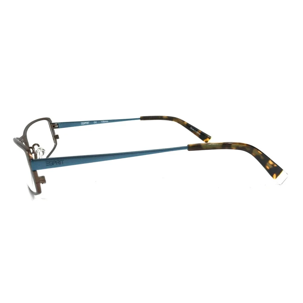 Esprit Kids Eyeglasses Frame ET17363 535 Brown Blue Rectangle Full Rim 50-16-135